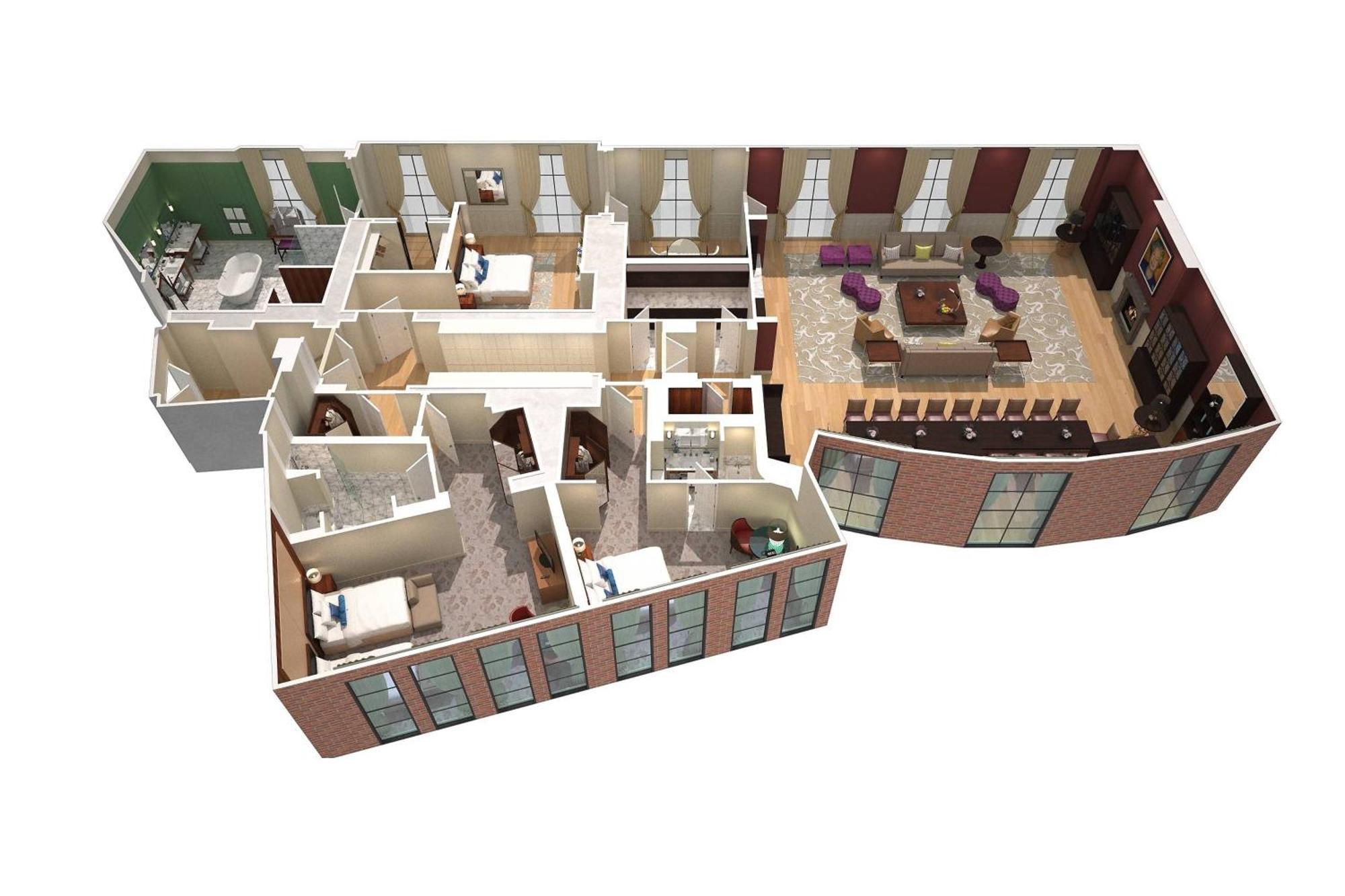 St. Pancras Renaissance Hotel Лондон Экстерьер фото 3D floor plan